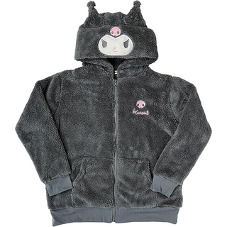 Kuromi Fluffy Zipper Hoodie