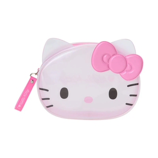 I Love Hello Kitty Clear Pink Zipper Pouch