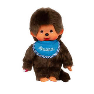 Monchhichi Classic Blue Bib Boy Plush